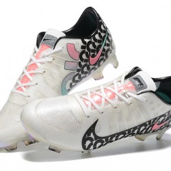 Nike Mercurial Air Zoom Ultra SE FG Gray Mixtz Pink Blue For Men Low-top Soccer Cleats 