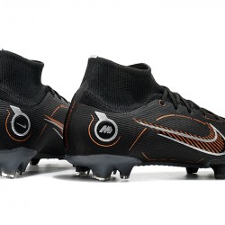 Nike Mercurial Superfly 8 Elite FG High-top Black Grey Brown Men Soccer Cleats