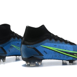 Nike Mercurial Superfly 8 Elite FG High-top Blue Black Men Soccer Cleats