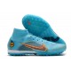 Explore Nike Mercurial Superfly 9 Elite TF High-top Blue Orange Men Soccer Cleats Shop Online