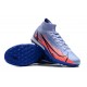 Nike Mercurial Superfly 9 Elite TF High-top Blue Pink Black Men Soccer Cleats 