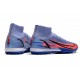 The Best Selling Line Nike Mercurial Superfly 9 Elite TF High-top Blue Pink Black Men Soccer Cleats Online