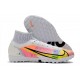 Buy the latest Nike Mercurial Superfly 9 Elite TF High-top White Pink Yellow Men Soccer Cleats Online