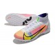 Buy the latest Nike Mercurial Superfly 9 Elite TF High-top White Pink Yellow Men Soccer Cleats Online