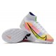 Buy the latest Nike Mercurial Superfly 9 Elite TF High-top White Pink Yellow Men Soccer Cleats Online