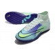 Click To Buy Nike Mercurial Superfly 9 Elite TF High-top White Turqoise Purple Multi Men Soccer Cleats For Sale