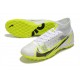 Popular Goods Nike Mercurial Superfly 9 Elite TF High-top White Yellow Black Men Soccer Cleats Shop Online