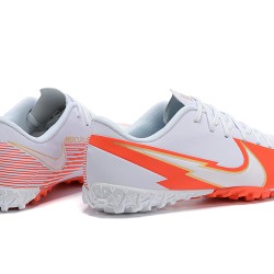 Nike Mercurial Vapor 13 Academy TF White Orange Low-top For Men Soccer Cleats 