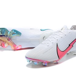 Nike Mercurial Vapor 13 Elite FG Pink Blue White Low-top For Men Soccer Cleats 