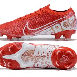 Nike Mercurial Vapor 13 Elite FG Red White Low-top For Men Soccer Cleats 