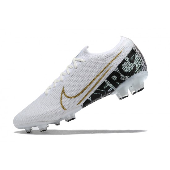 Our Top Picks Nike Mercurial Vapor 13 Elite FG White Black Gold Green Low-top For Men Soccer Cleats Online Shop