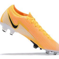 Nike Mercurial Vapor 13 Elite FG Yellow Orange Black White Low-top For Men Soccer Cleats 