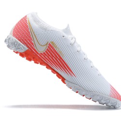 Nike Mercurial Vapor 7 Elite TF White Orange Low-top For Men Soccer Cleats 