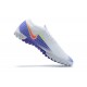 Nike Mercurial Vapor 7 Elite TF White Purple Low-top For Men Soccer Cleats 