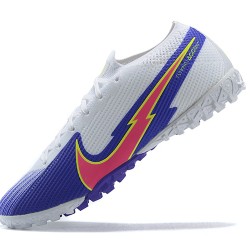 Nike Mercurial Vapor 7 Elite TF White Purple Low-top For Men Soccer Cleats 