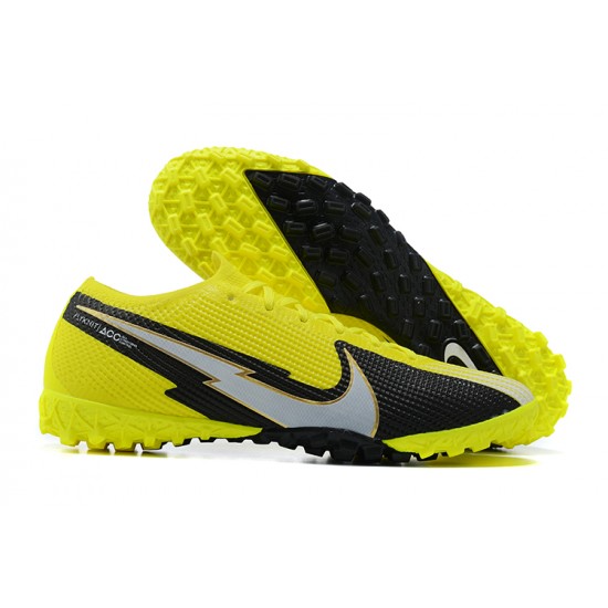 Nike Mercurial Vapor 7 Elite TF White Yellow Black Low-top For Men Soccer Cleats 