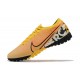 Nike Mercurial Vapor 7 Elite TF Yellow White Black Low-top For Men Soccer Cleats 