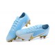 Nike Mercurial Vapor VII 13 Elite FG Blue Gold White Low-top For Men Soccer Cleats 