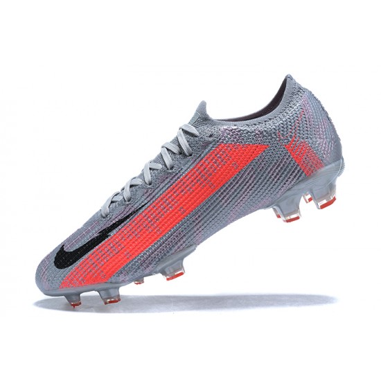 Nike Mercurial Vapor VII 13 Elite FG Gray Orange Black Low-top For Men Soccer Cleats 