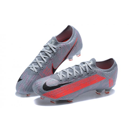 Nike Mercurial Vapor VII 13 Elite FG Gray Orange Black Low-top For Men Soccer Cleats 