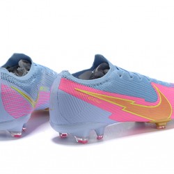 Nike Mercurial Vapor VII 13 Elite FG Pink Blue Low-top For Men Soccer Cleats 