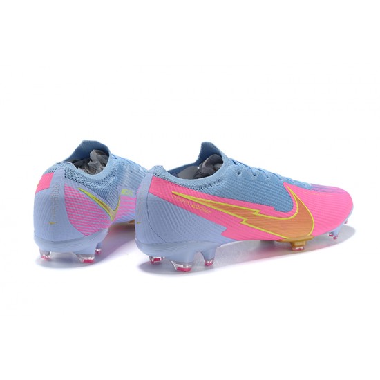 Nike Mercurial Vapor VII 13 Elite FG Pink Blue Low-top For Men Soccer Cleats 