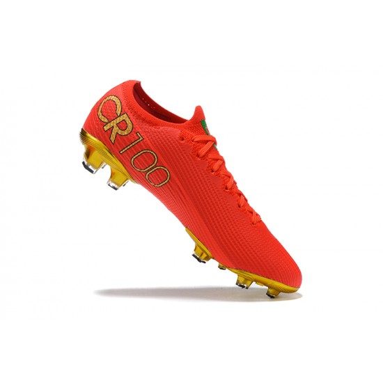 Best Quality Nike Mercurial Vapor VII 13 Elite FG Red Gold Low-top For Men Soccer Cleats Sale