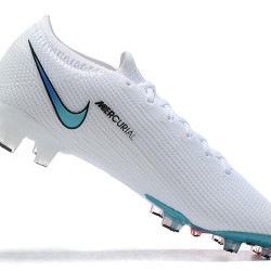 Nike Mercurial Vapor VII 13 Elite FG White Pink Blue Green Low-top For Men Soccer Cleats 