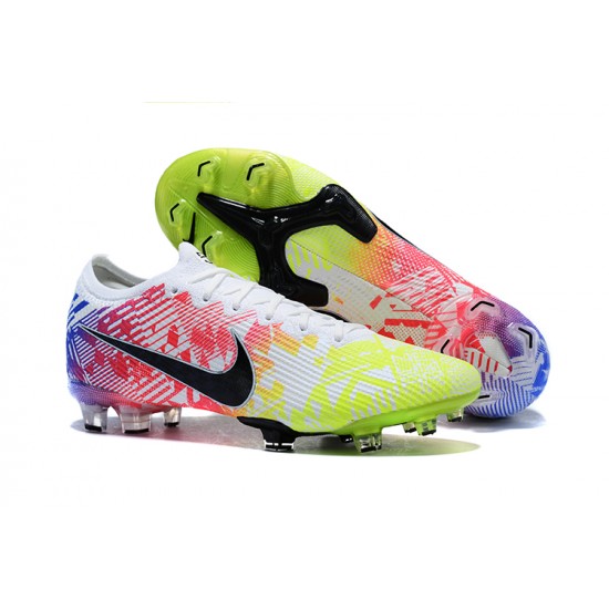 Nike Mercurial Vapor XII 13 Elite FG Yellow Green Blue Pink Low-top For Men Soccer Cleats 