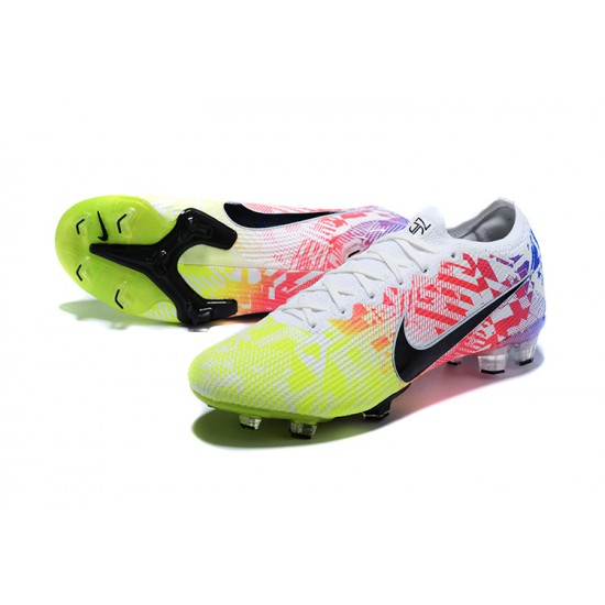 Nike Mercurial Vapor XII 13 Elite FG Yellow Green Blue Pink Low-top For Men Soccer Cleats 