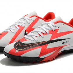 Nike Mercurial Vapor XIV Academy TF Low-top White Red Black Men Soccer Cleats 