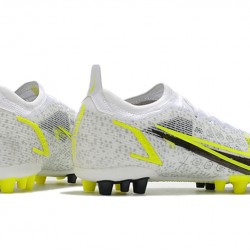 Nike Mercurial Vapor XIV Eilte PRO AG Low-top White Yellow Men Soccer Cleats 