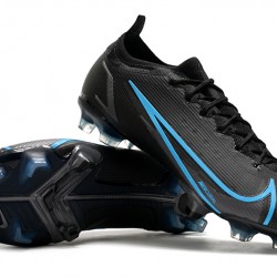 Nike Mercurial Vapor XIV Elite FG Low-top Black Blue Men Soccer Cleats 