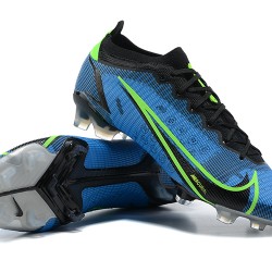 Nike Mercurial Vapor XIV Elite FG Low-top Black Blue White Men Soccer Cleats 