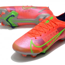 Nike Mercurial Vapor XIV Elite FG Low-top Pink Yellow Men Soccer Cleats 