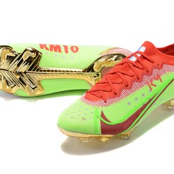 Nike Mercurial Vapor XIV Elite FG Low-top Red Green Gold Men Soccer Cleats 