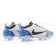 Nike Mercurial Vapor XIV Elite FG Low-top White Blue Men Soccer Cleats 