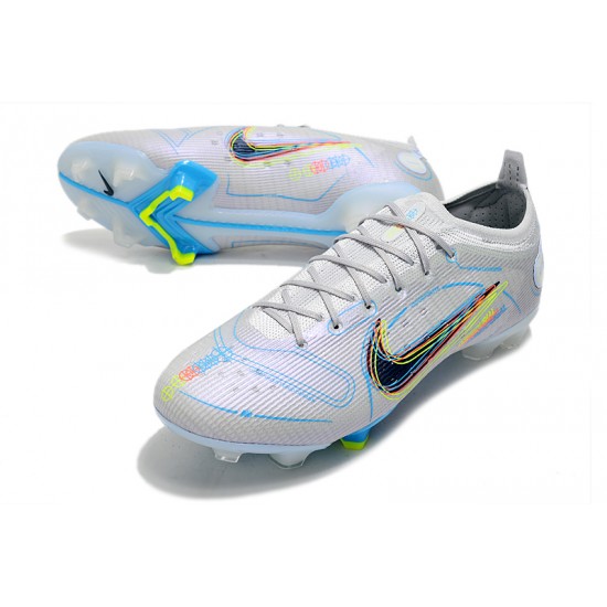 Buy the latest Nike Mercurial Vapor XIV Elite FG Low-top White Blue Women And Men Soccer Cleats For Sale