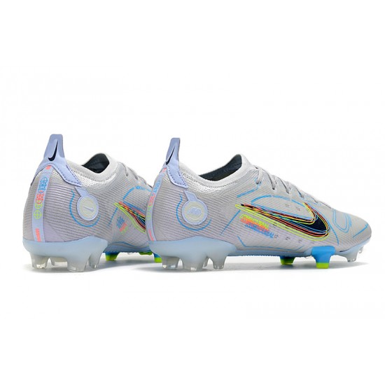 Buy the latest Nike Mercurial Vapor XIV Elite FG Low-top White Blue Women And Men Soccer Cleats For Sale