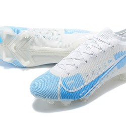 Nike Mercurial Vapor XIV Elite FG Low-top White Light Blue Men Soccer Cleats 