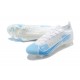 Nike Mercurial Vapor XIV Elite FG Low-top White Light Blue Men Soccer Cleats 