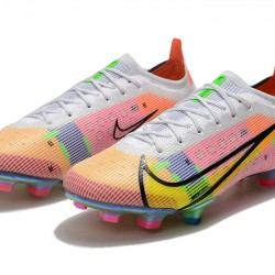 Nike Mercurial Vapor XIV Elite FG Low-top White Pink Men Soccer Cleats 