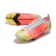 Nike Mercurial Vapor XIV Elite FG Low-top White Yellow Pink Woemn And Men Soccer Cleats 