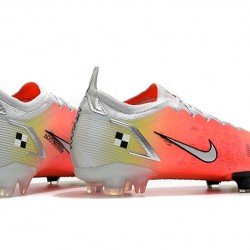 Nike Mercurial Vapor XIV Elite FG Low-top White Yellow Pink Woemn And Men Soccer Cleats 