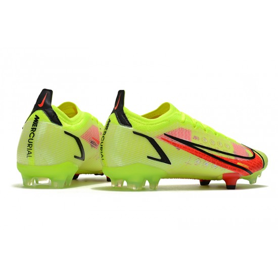 Nike Mercurial Vapor XIV Elite FG Low-top Yellow Orange Men Soccer Cleats 