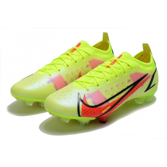 Nike Mercurial Vapor XIV Elite FG Low-top Yellow Orange Men Soccer Cleats 