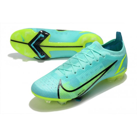 Nike Mercurial Vapor XIV Elite MDS FG Low-top Turqoise Green Woemn And Men Soccer Cleats 