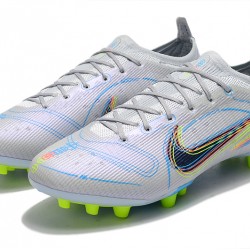 Nike Mercurial Vapor XIV Elite PRO AG Low-top White Blue Women And Men Soccer Cleats 