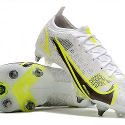 Nike Mercurial Vapor XIV Elite SG PRO Anti Clog Low-top White Yellow Men Soccer Cleats