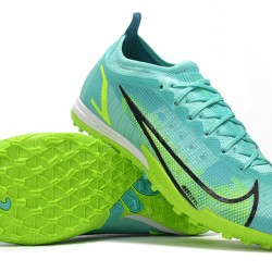 Nike Mercurial Vapor XIV Elite TF Low-top Turqoise Green Men Soccer Cleats 